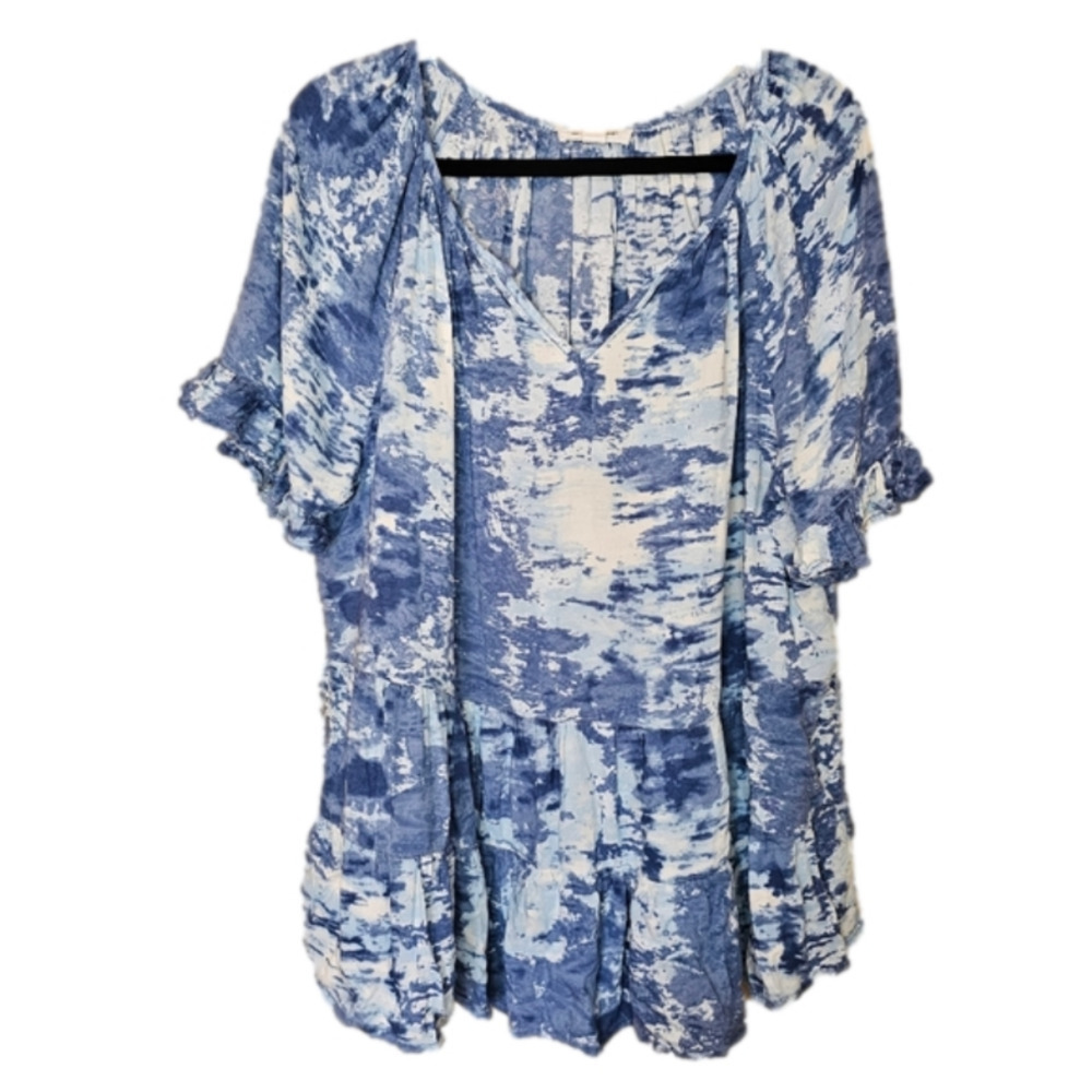 Blue Tie-Dye Women's Top